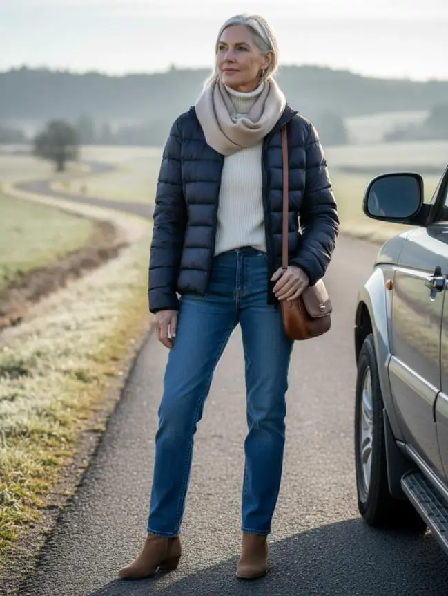 Winter Road Trip Outfits for Women Over 60