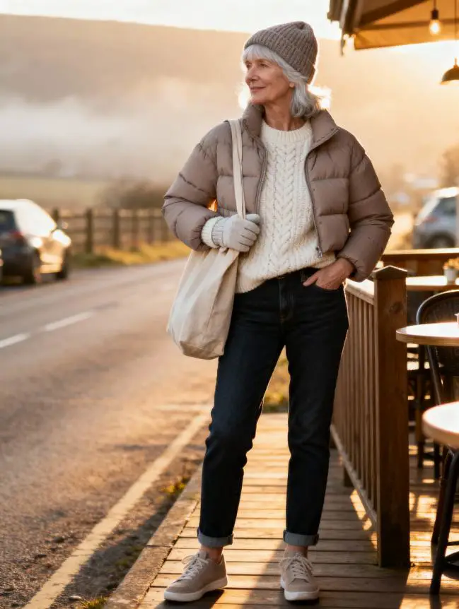 Winter Road Trip Outfits for Women Over 60