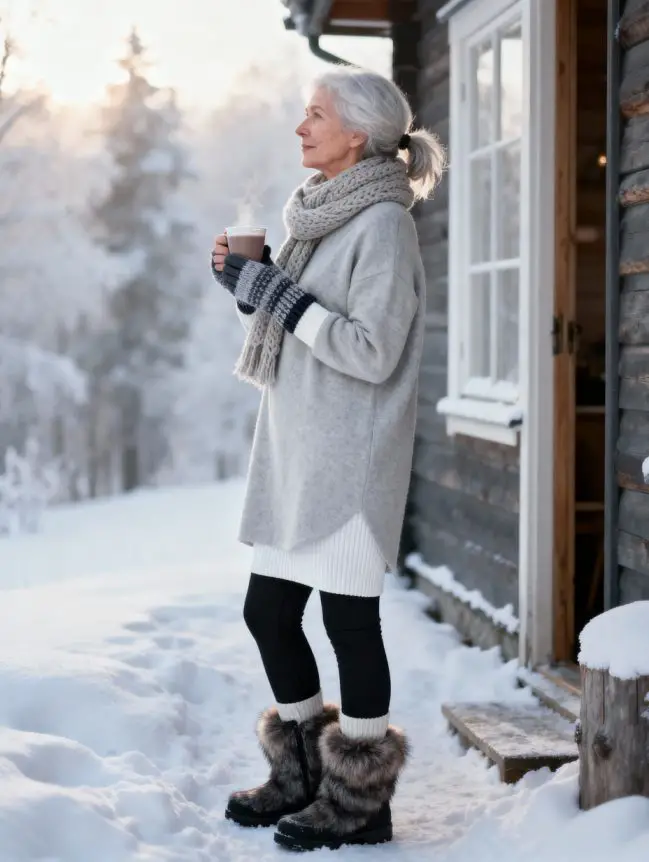 Winter Road Trip Outfits for Women Over 60