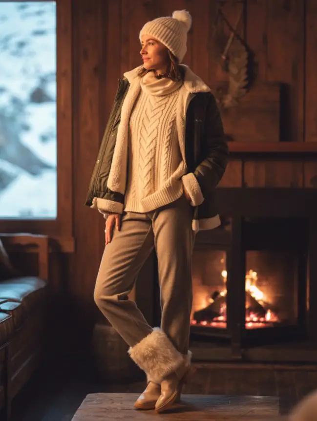 winter bonfire outfit ideas for women