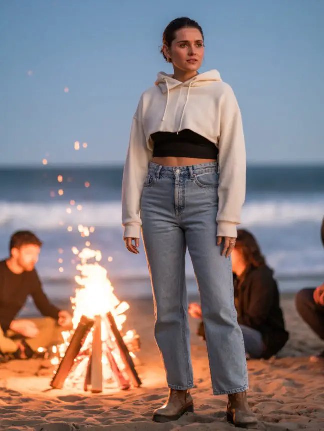 winter bonfire outfit ideas for women