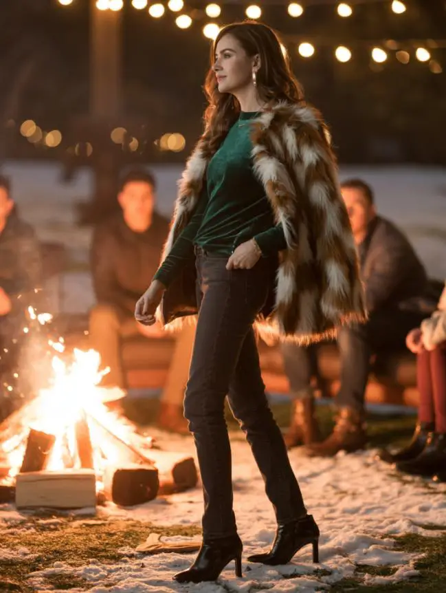winter bonfire outfit ideas for women