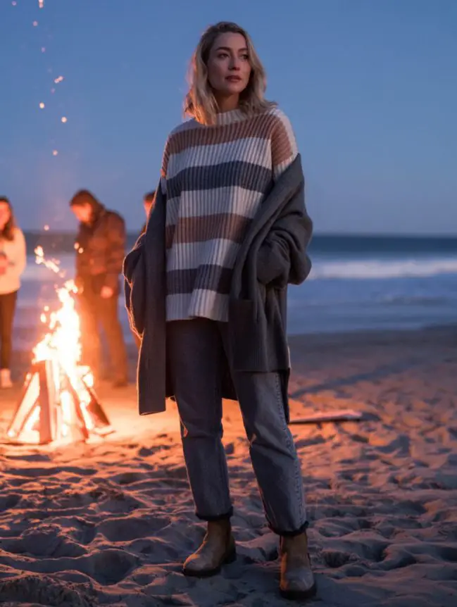 winter bonfire outfit ideas for women