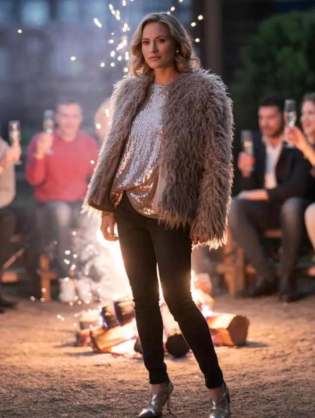 winter bonfire outfit ideas for women