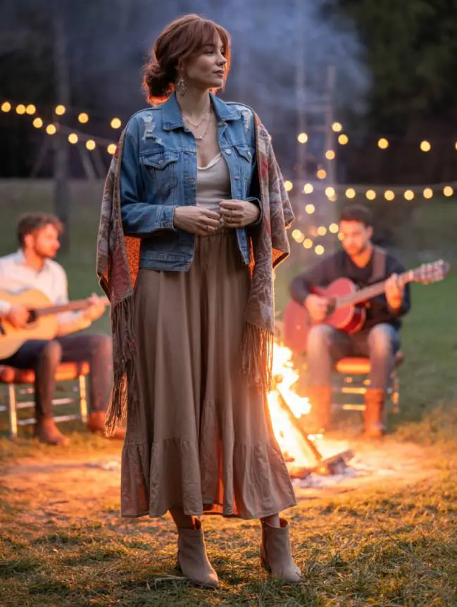 winter bonfire outfit ideas for women