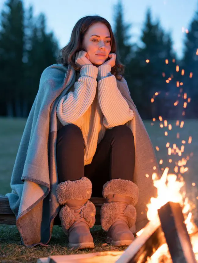 winter bonfire outfit ideas for women