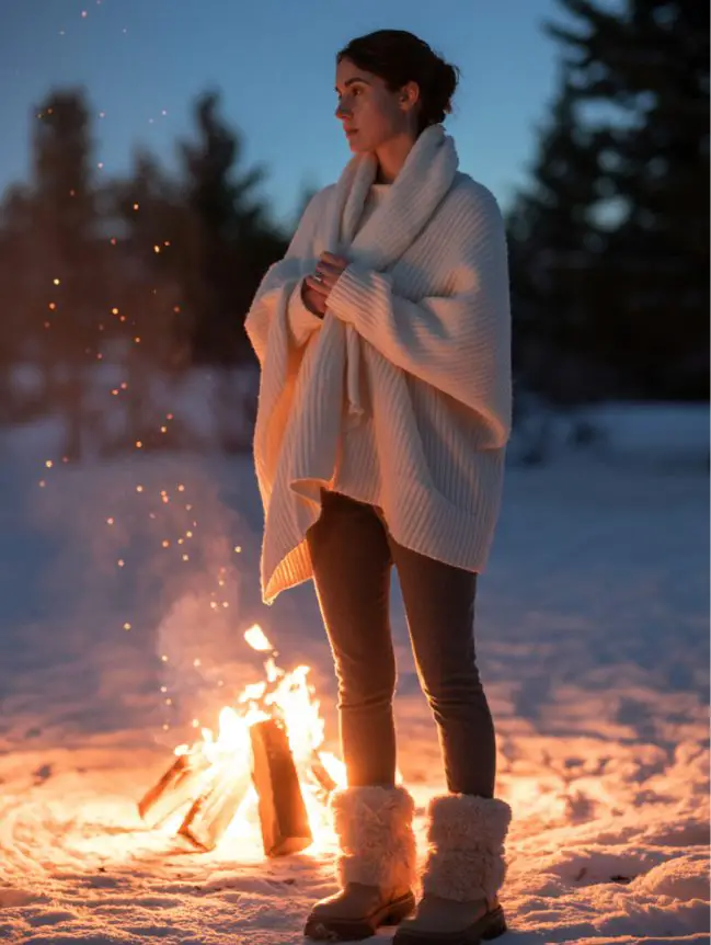 winter bonfire outfit ideas for women