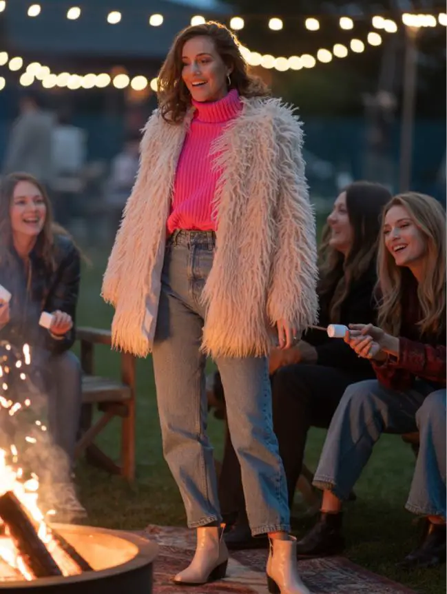 winter bonfire outfit ideas for women