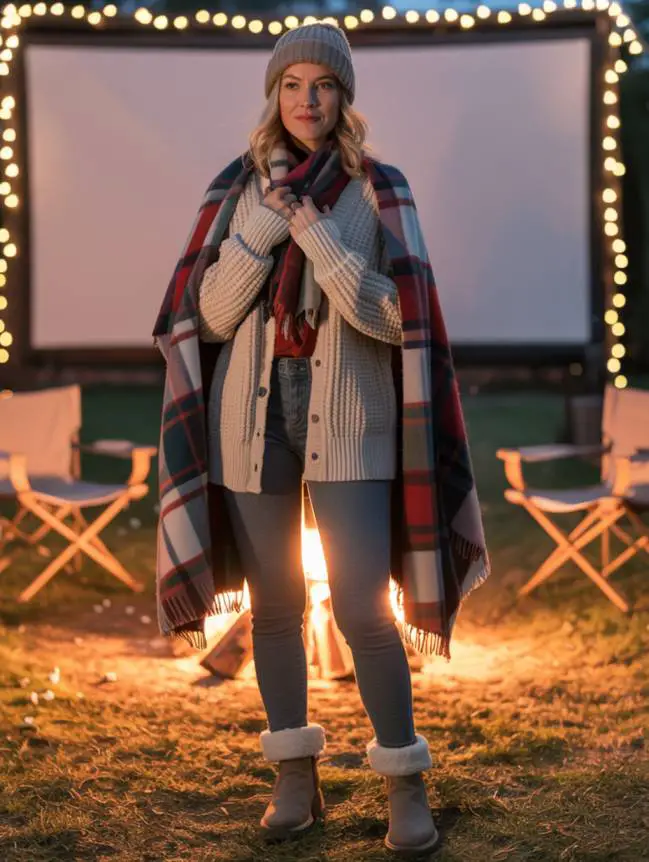 winter bonfire outfit ideas for women