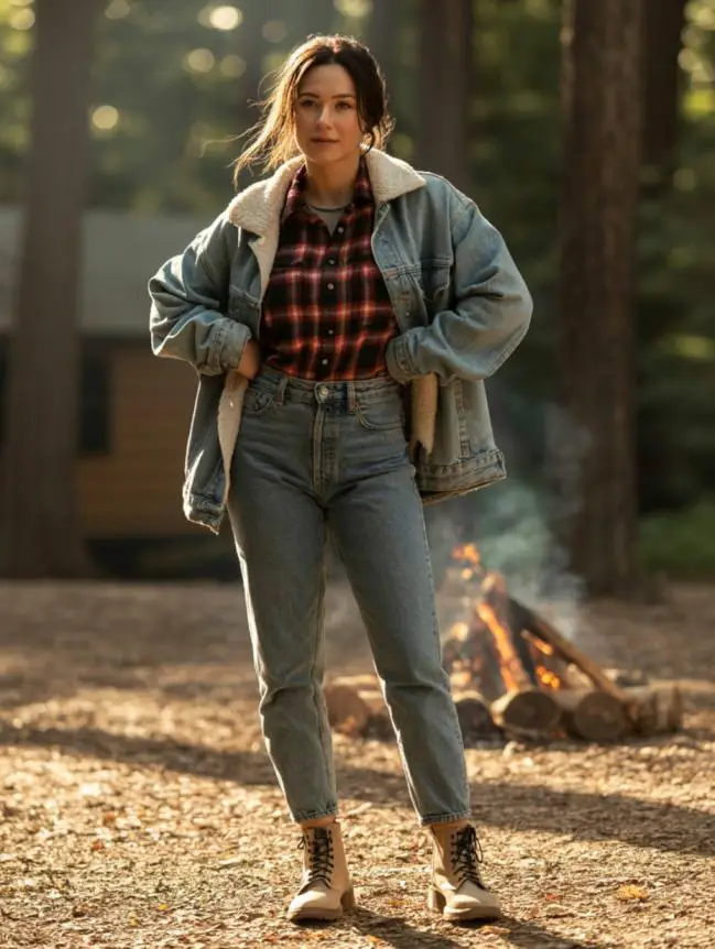 winter bonfire outfit ideas for women