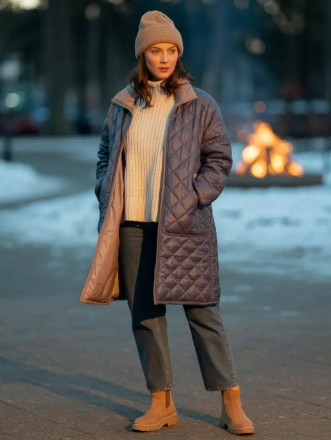 winter bonfire outfit ideas for women