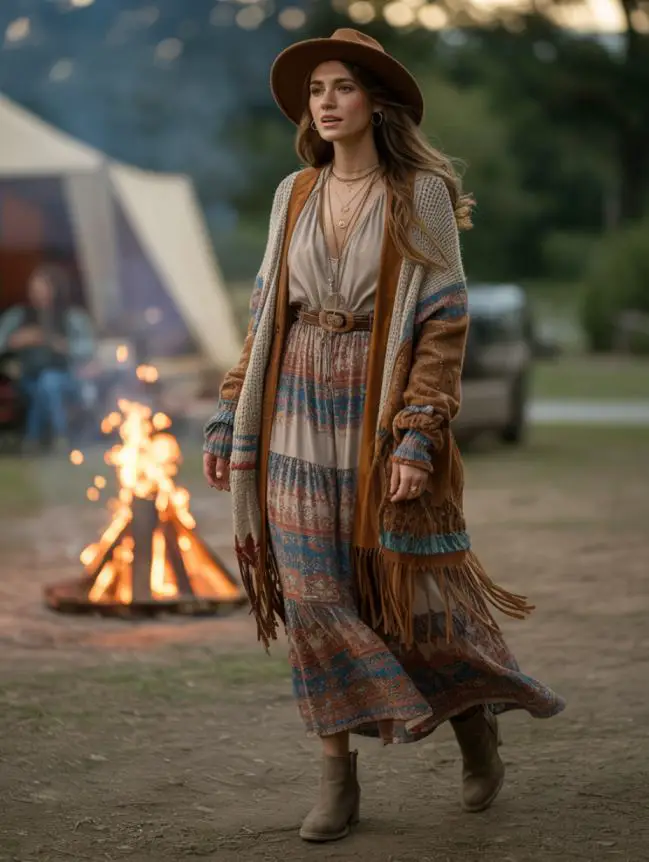 winter bonfire outfit ideas for women