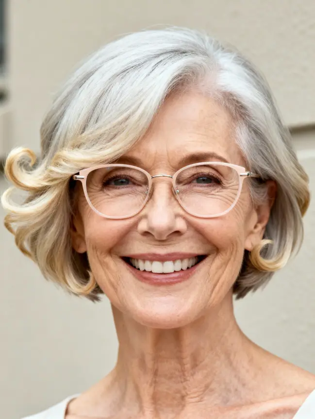Pixie Haircuts for Women Over 70 with Glasses