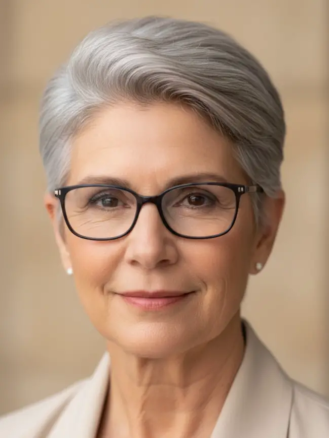 Pixie Haircuts for Women Over 70 with Glasses