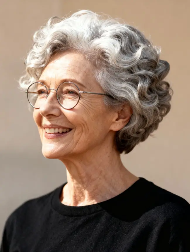 Pixie Haircuts for Women Over 70 with Glasses