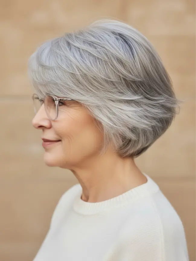 Pixie Haircuts for Women Over 70 with Glasses
