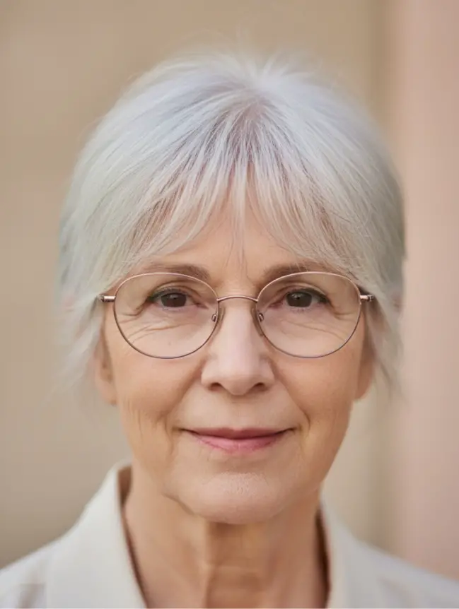 Pixie Haircuts for Women Over 70 with Glasses