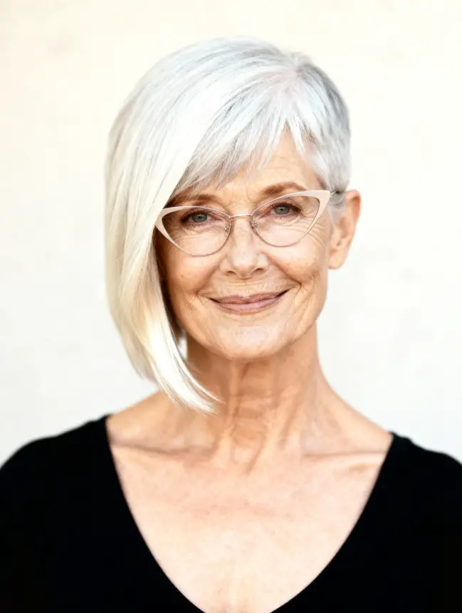 Pixie Haircuts for Women Over 70 with Glasses