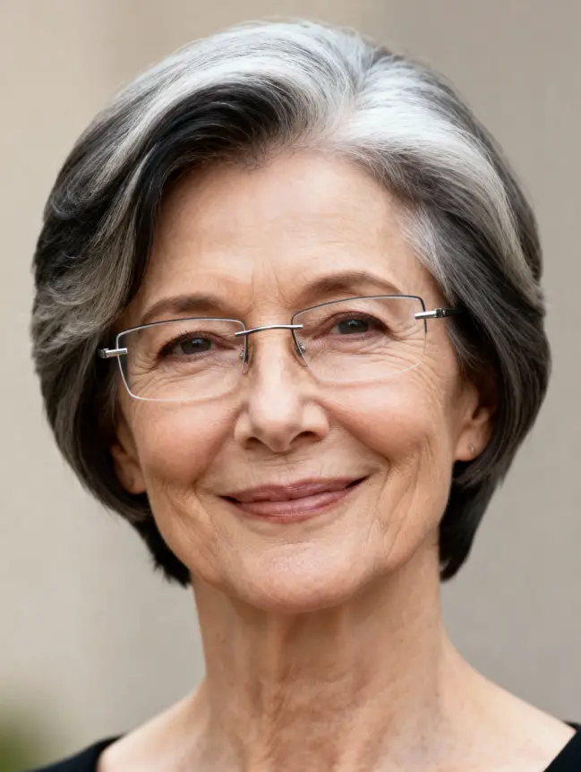 Pixie Haircuts for Women Over 70 with Glasses