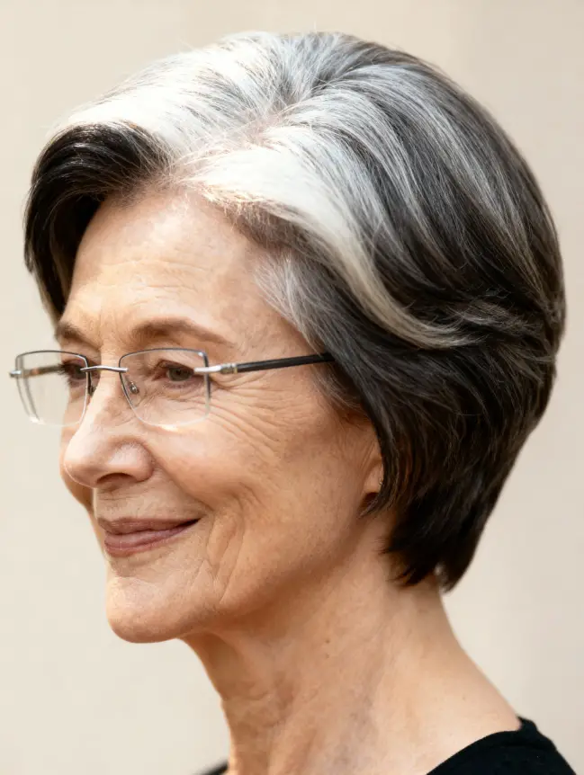 Pixie Haircuts for Women Over 70 with Glasses