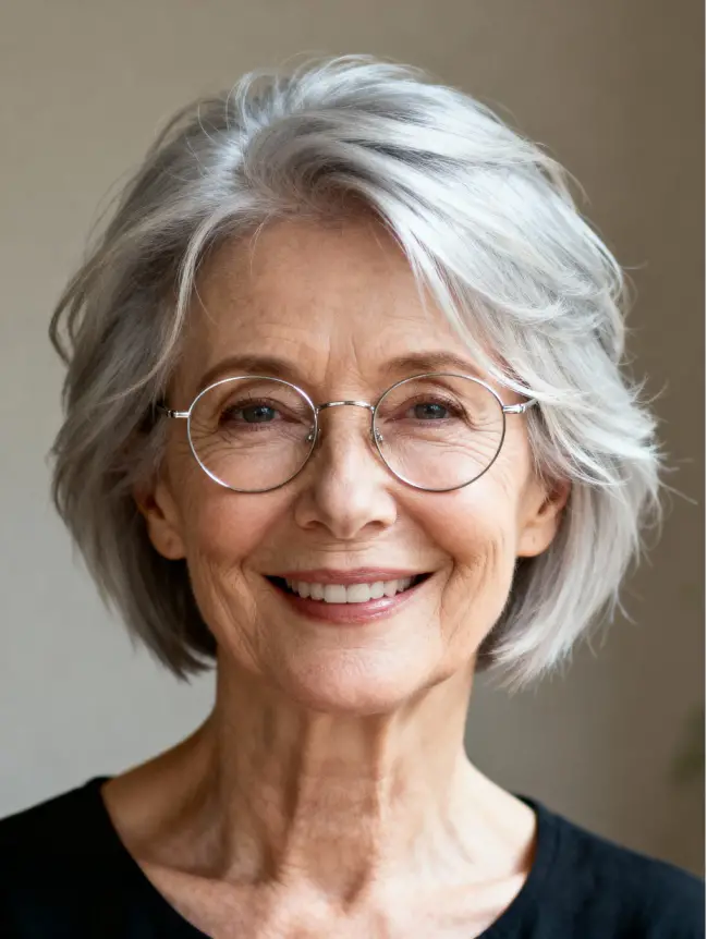 Pixie Haircuts for Women Over 70 with Glasses