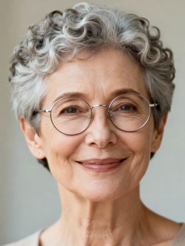 Pixie Haircuts for Women Over 70 with Glasses