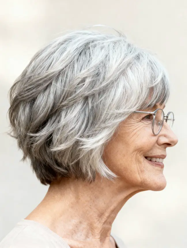 Pixie Haircuts for Women Over 70 with Glasses