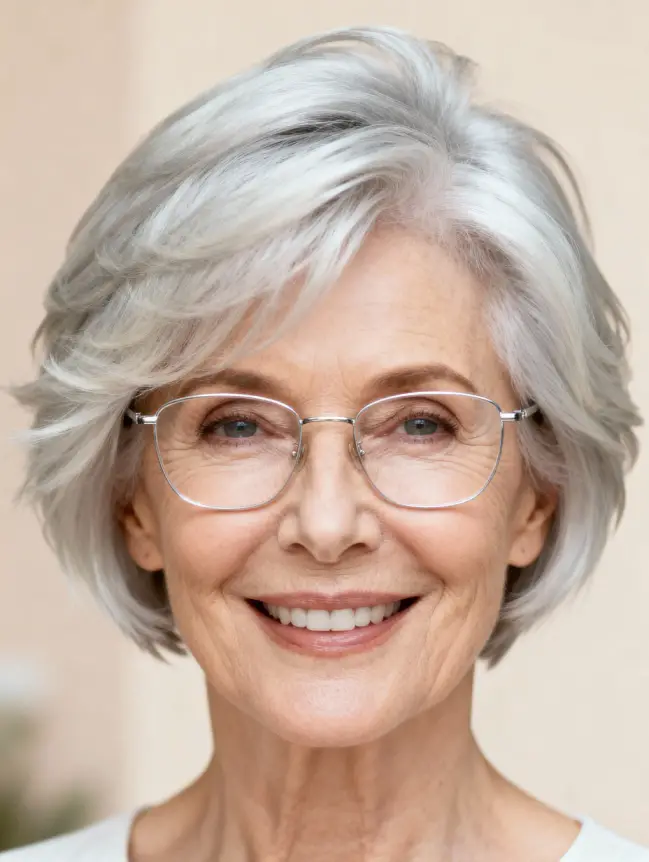 Pixie Haircuts for Women Over 70 with Glasses