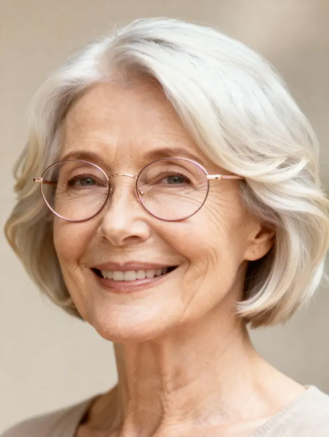 Pixie Haircuts for Women Over 70 with Glasses