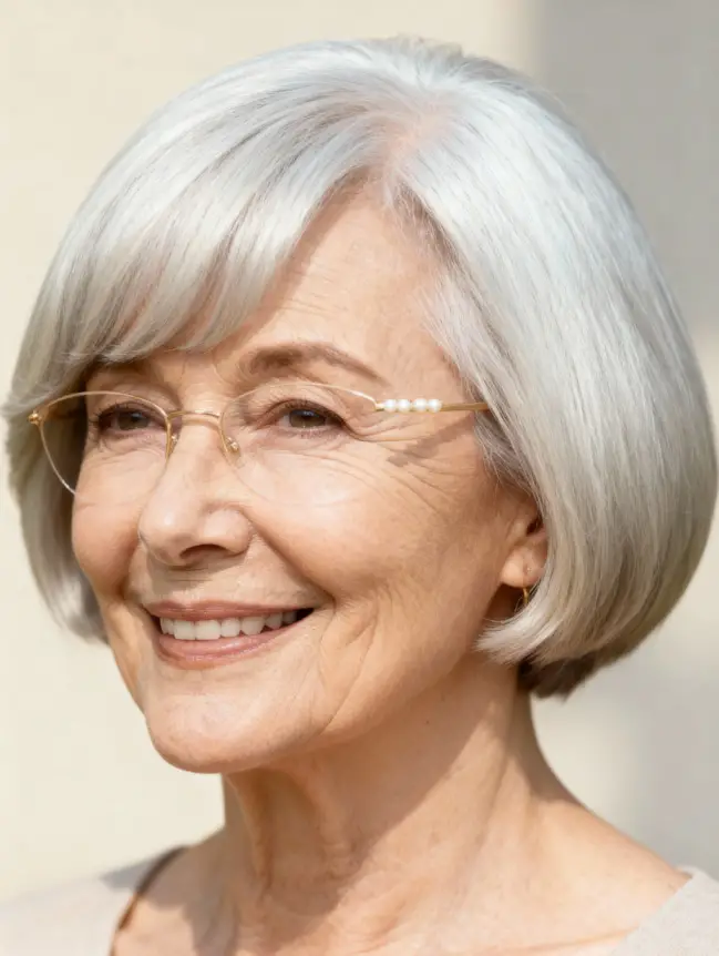 Pixie Haircuts for Women Over 70 with Glasses