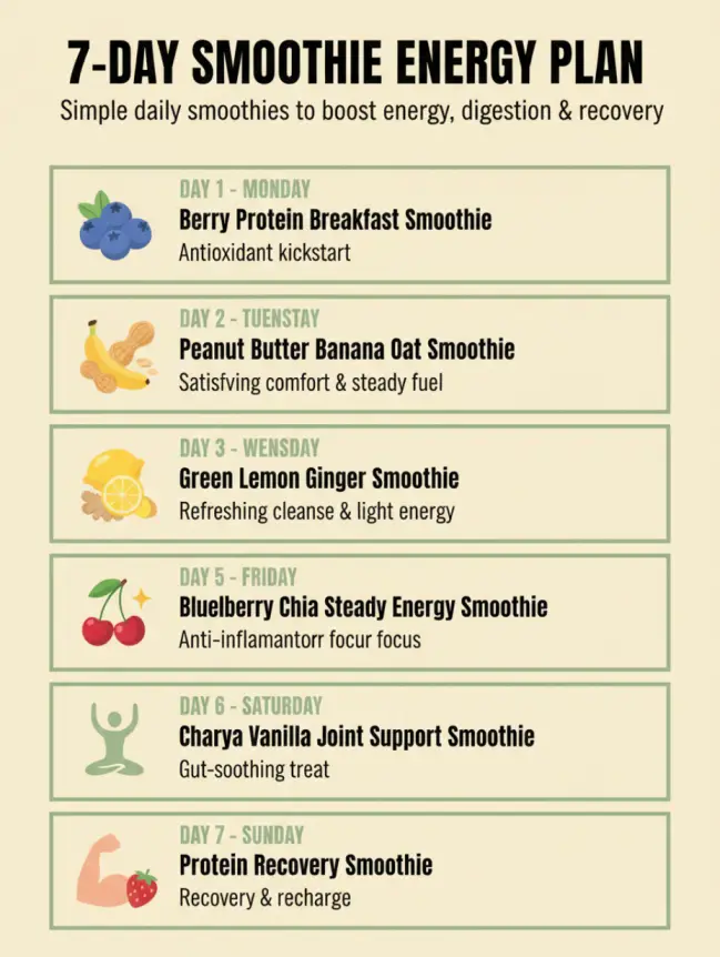 Smoothie Recipes for Boosting Energy in Older Women
