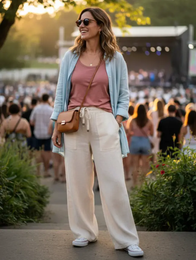 Summer Concert Outfit Ideas for Women Over 40