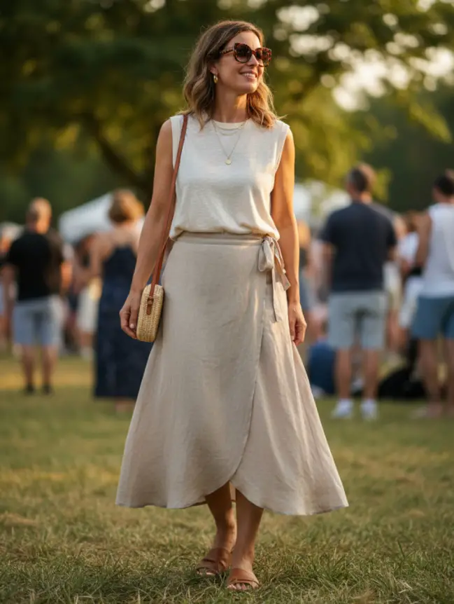 Summer Concert Outfit Ideas for Women Over 40