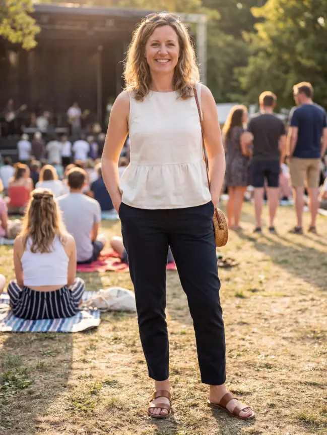 Summer Concert Outfit Ideas for Women Over 40