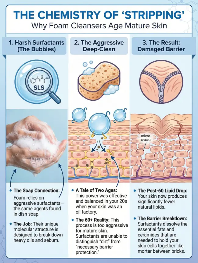 Ditch Foam Cleansers After 60 For This Moisture Secret