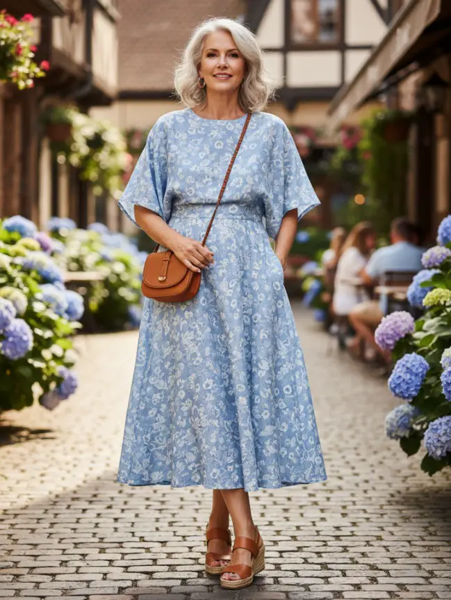 Summer Midi Dress Styles for Women Over 50
