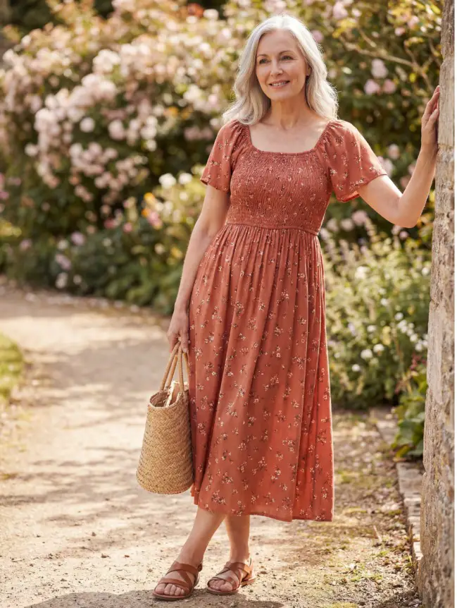 Summer Midi Dress Styles for Women Over 50