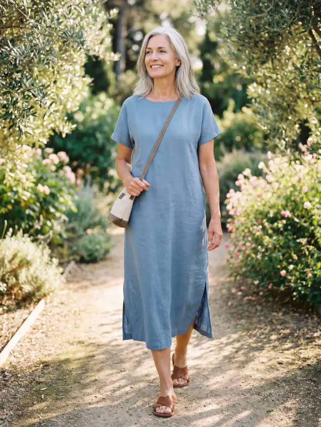 Summer Midi Dress Styles for Women Over 50