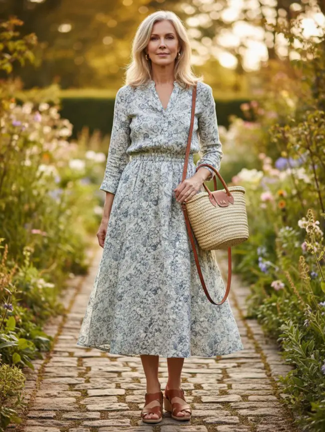 Summer Midi Dress Styles for Women Over 50
