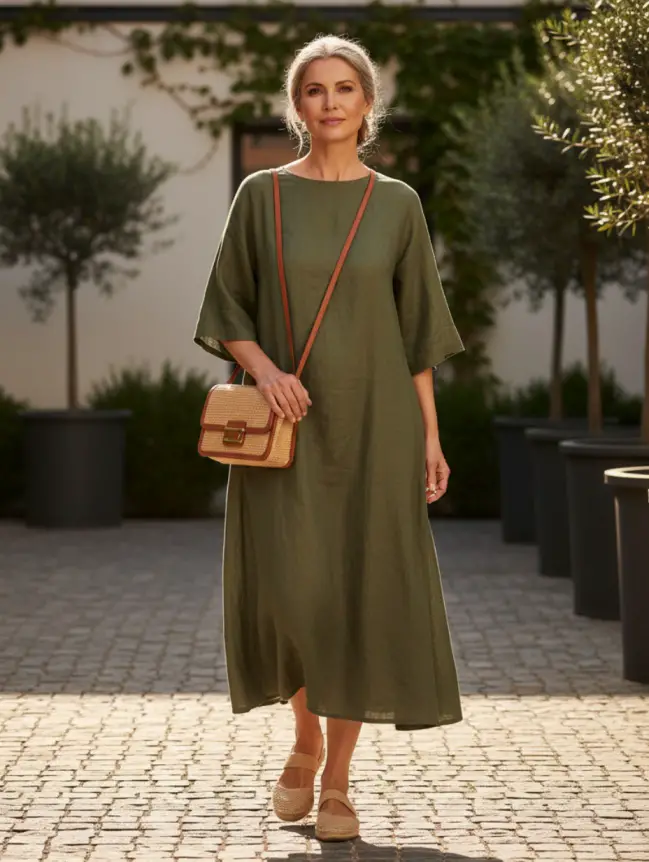 Summer Midi Dress Styles for Women Over 50