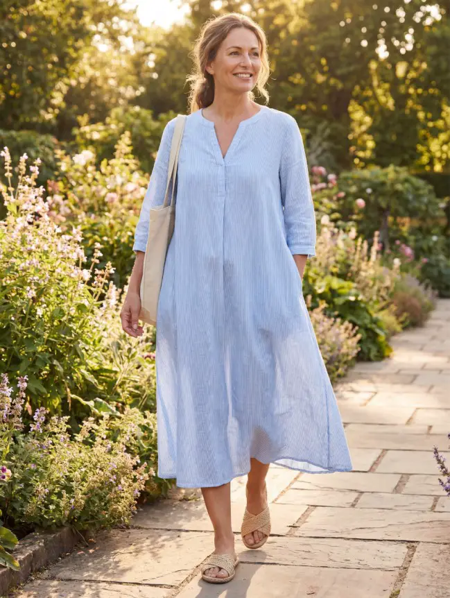 Summer Midi Dress Styles for Women Over 50