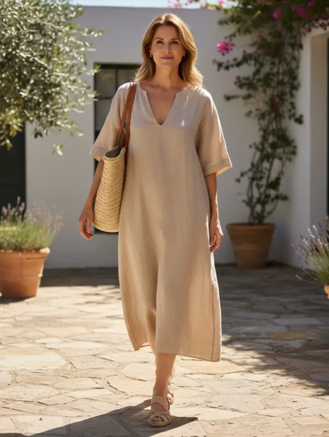 Summer Midi Dress Styles for Women Over 50