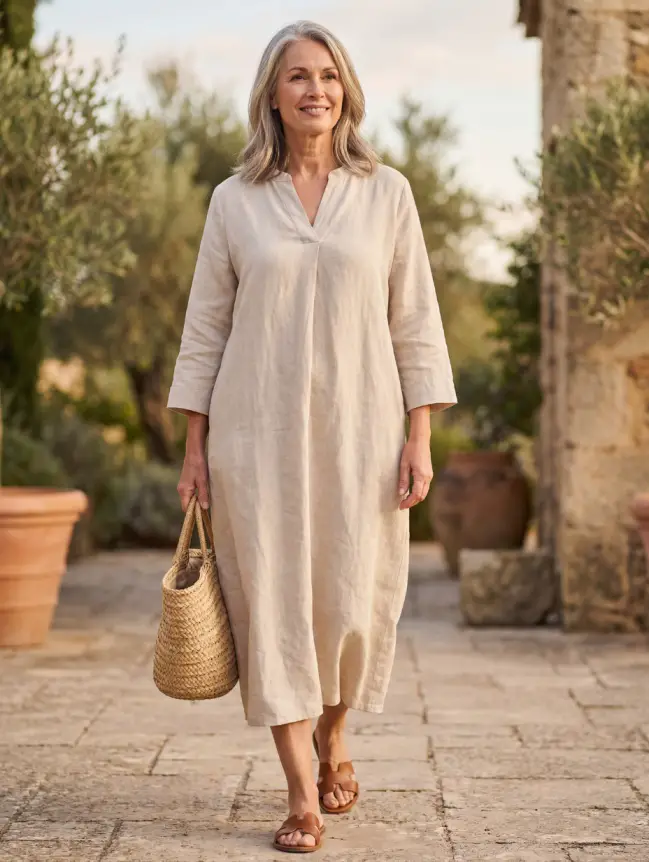 Summer Midi Dress Styles for Women Over 50