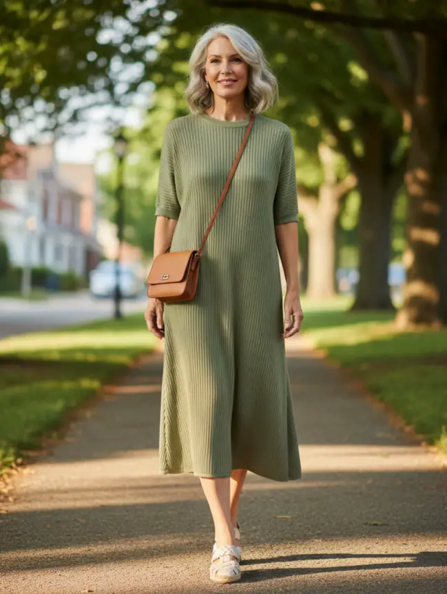 Summer Midi Dress Styles for Women Over 50