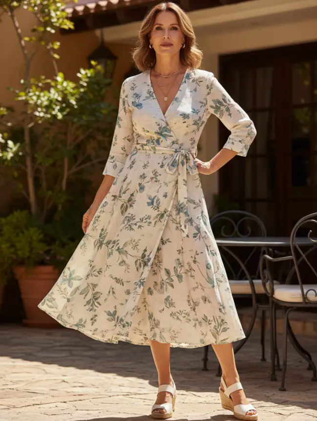 Summer Midi Dress Styles for Women Over 50