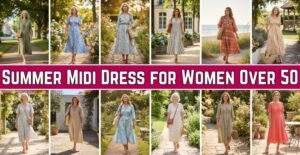 20 Summer Midi Dress for Women Over 50