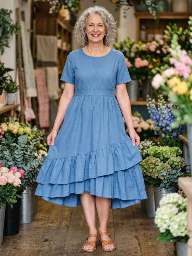 casual cotton summer dresses for women over 60