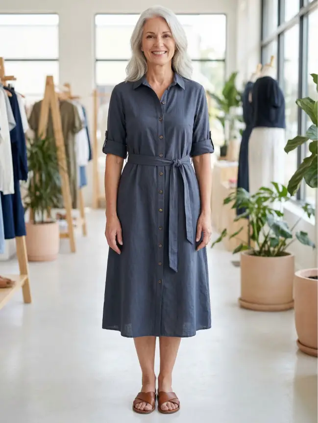casual cotton summer dresses for women over 60