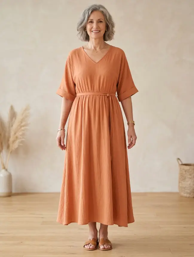casual cotton summer dresses for women over 60