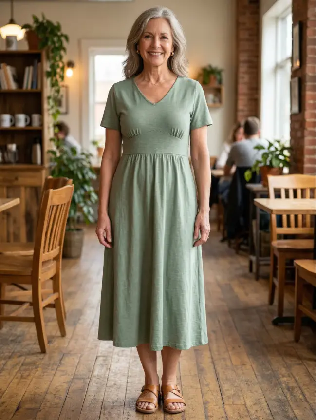 casual cotton summer dresses for women over 60